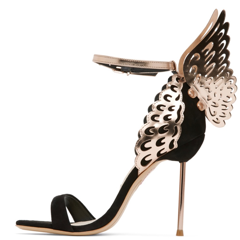 Sophia Webster - Black Suede Evangeline Sandals